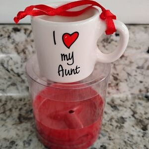 Russ I ❤️ My Aunt Ceramic Mug Ornament